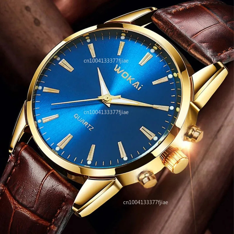 Mens Watch Fashion Leather Sport