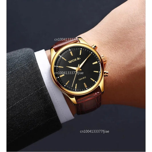 Mens Watch Fashion Leather Sport